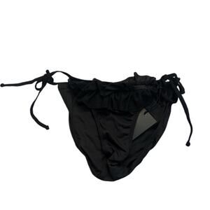 Chaser Ruffle Side Tie Bikini Bottom - Black Size M